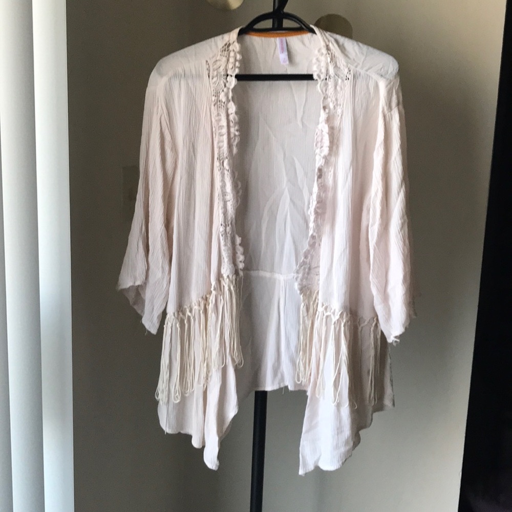 Tan cape/blazer